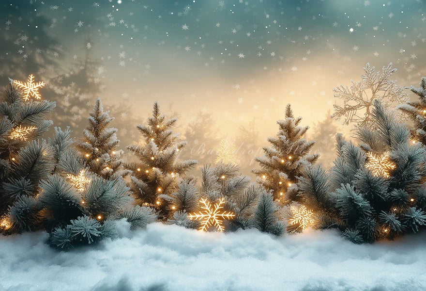 White Christmas Backdrops With Lanterns Kids Baby Cake Smash Photography Prop Winter Snowy Girl Adult Birthday Studio Background