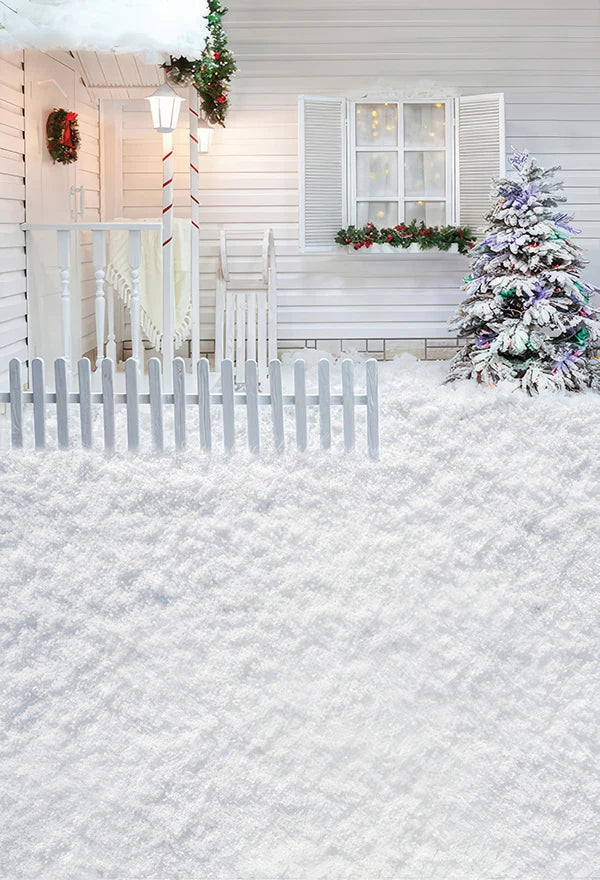 Christmas Winter Snowy Backdrop Wooden Board Gifts Kids Baby Cake Smash Photography Props Girls Adult Birthday Studio Background