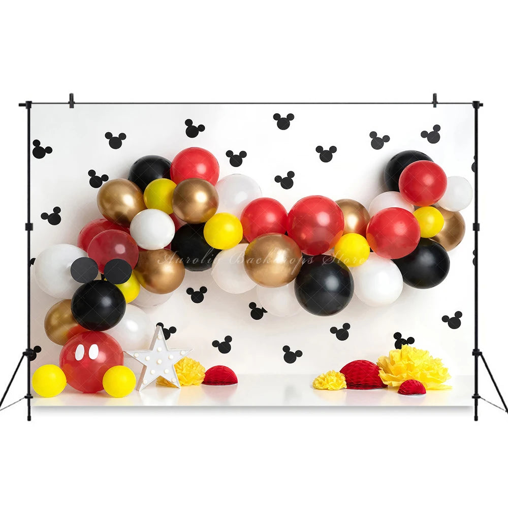 The Clubhouse House Backdrop Kids Baby Cake Smash Photocall Decor Child Birthday Party Photography Props Photostudio Background