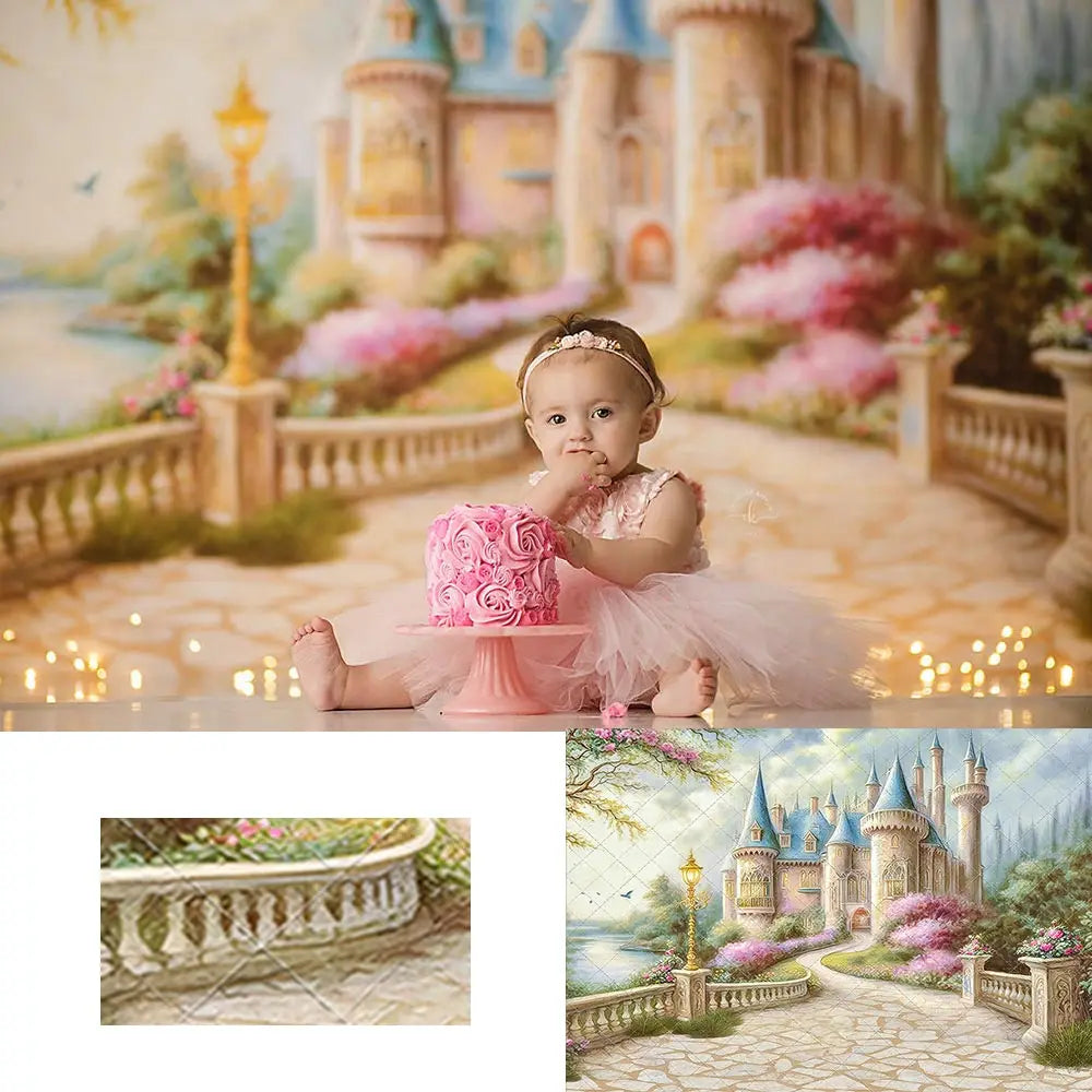 Fantasy Castle Photography Backdrop Kids Baby Cake Smash Photocall Decors Child Adult Birthday Studio Backgrounds