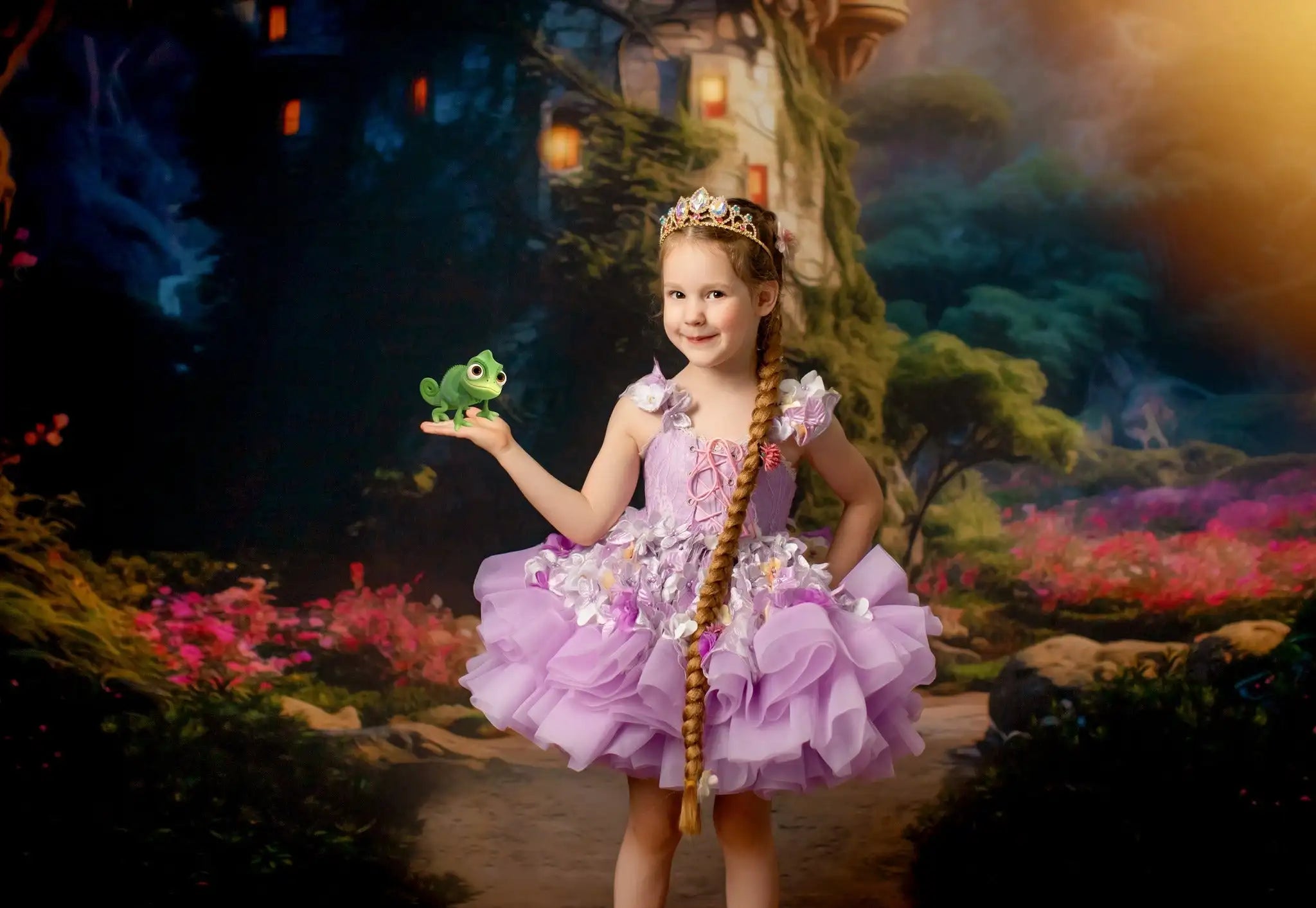 Old Castle Deep in Forest Photography Backdrop Kids Baby Cake Smash Photocall Decors Girls Adult Birthday Studio Backgrounds