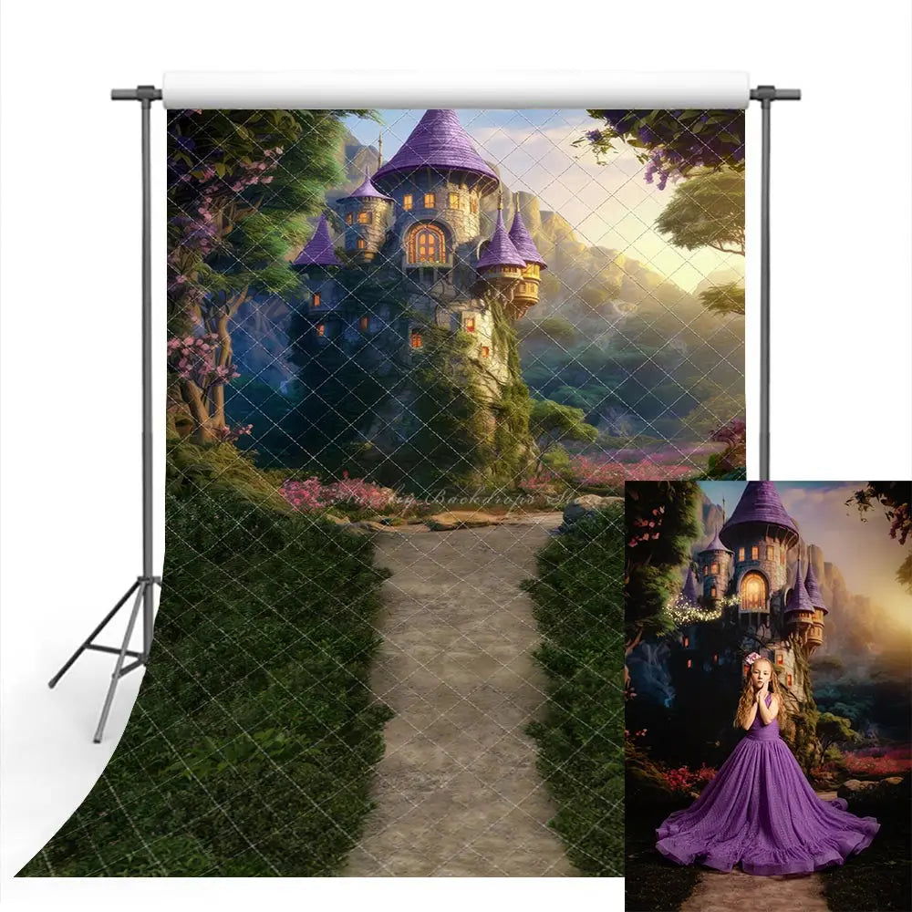 Old Castle Deep in Forest Photography Backdrop Kids Baby Cake Smash Photocall Decors Girls Adult Birthday Studio Backgrounds