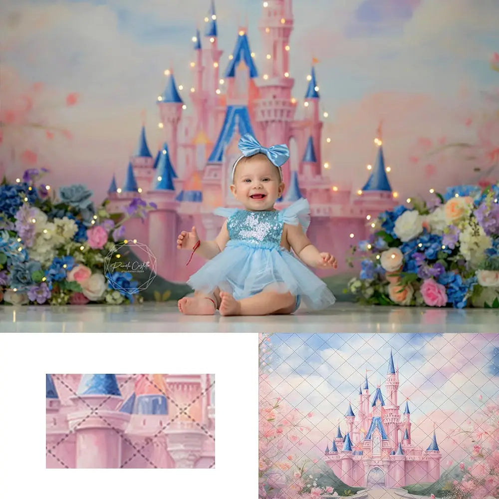 Magical Castle Backdrop Kids Baby Cake Smash Photography Props Child Girls Adult Birthday Party Studio Backgrounds