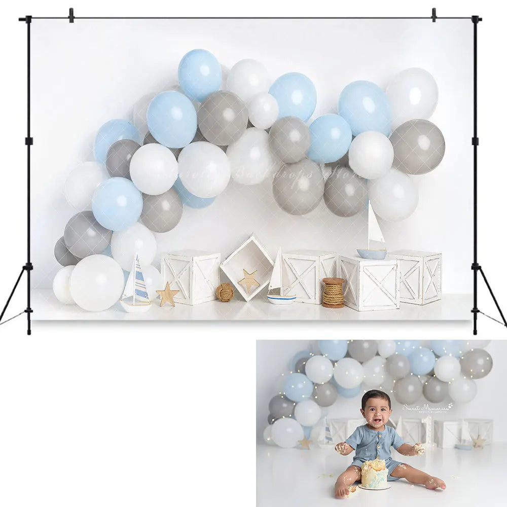 Vintage Airplanes Backdrop Kids Baby 1st Birthday Photocall Decors White Clouds Child Adult Studio Photography Backgrounds